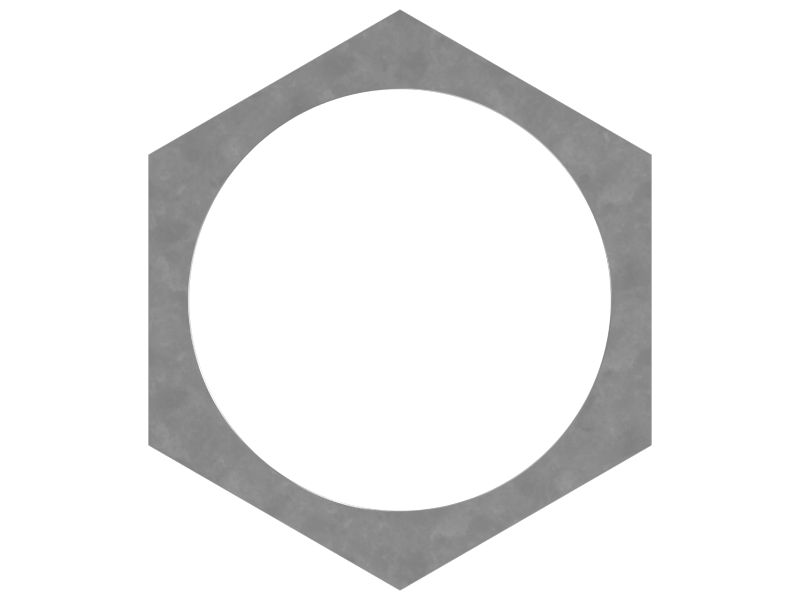 Стальная шестигранная стопорная гайка 1