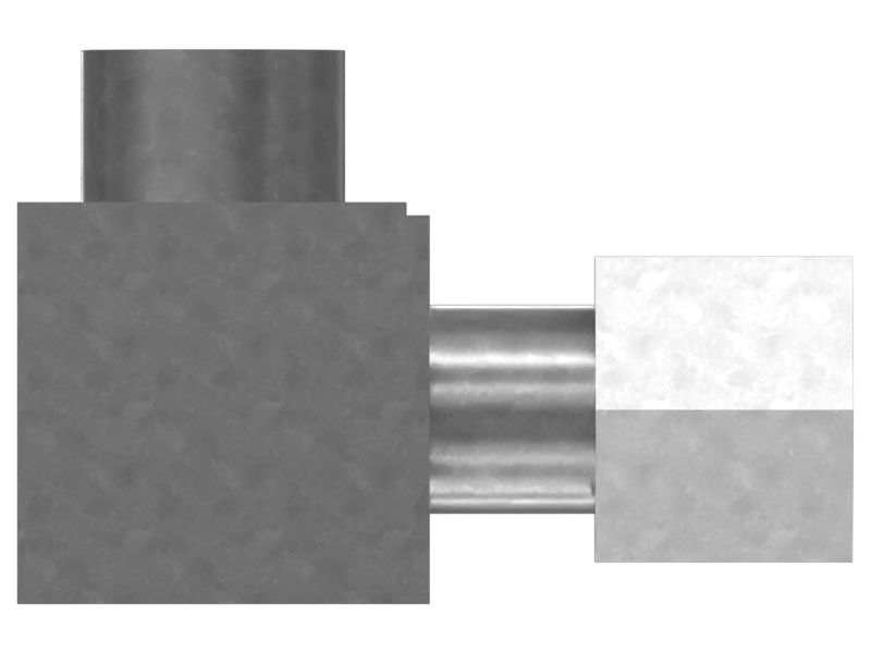 Переходной коленчатый патрубок с углом 90 градусов, резьба 13/16-16 х 13/16-16