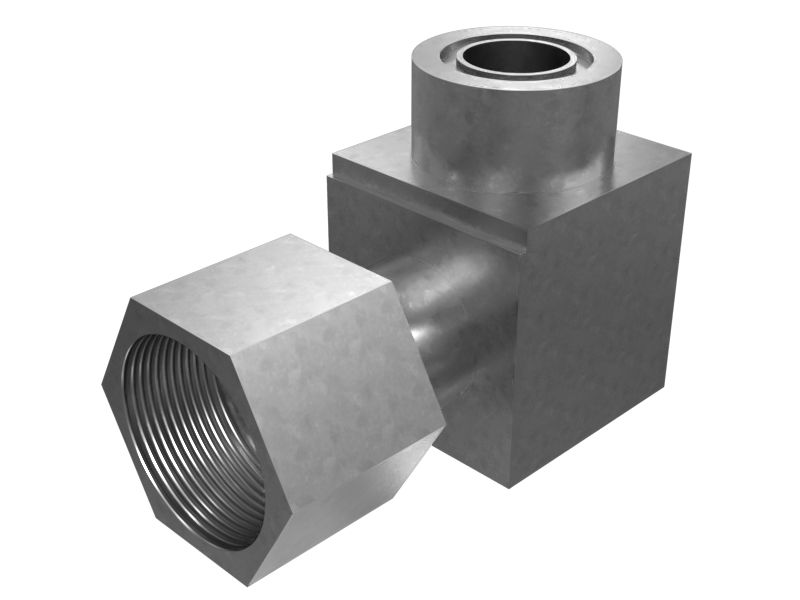 Переходной коленчатый патрубок с углом 90 градусов ORFS