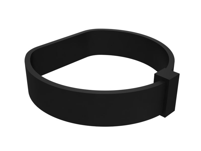 Черная пластмассовая кабельная накладка длиной 370,00 мм