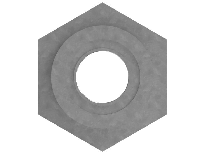 Шестигранный прямой переходник 38,10 мм из плакированной стали