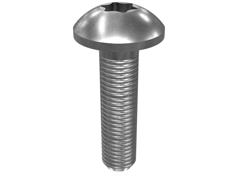 191-2276: M5-0.8 x 20mm Rounded Pan Head Hexalobular Screw