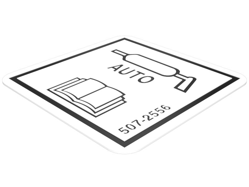 НАКЛЕЙКА СИСТЕМЫ АВТОМАТИЧЕСКОЙ ПОДАЧИ СМАЗКИ