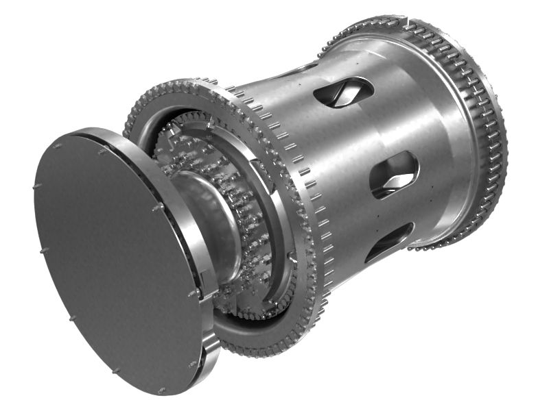 Узел колеса, бортовой редуктор и тормоз