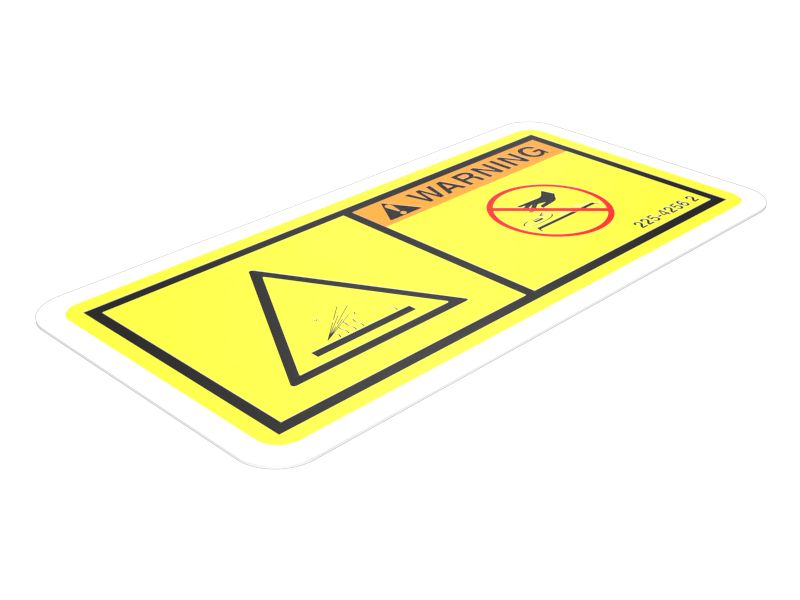 Наклейка с предупреждением ANSI — горячая жидкость под давлением