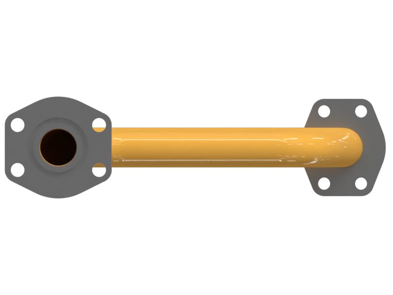 Однокомпонентный патрубок с торцевыми фланцами 38,10 мм