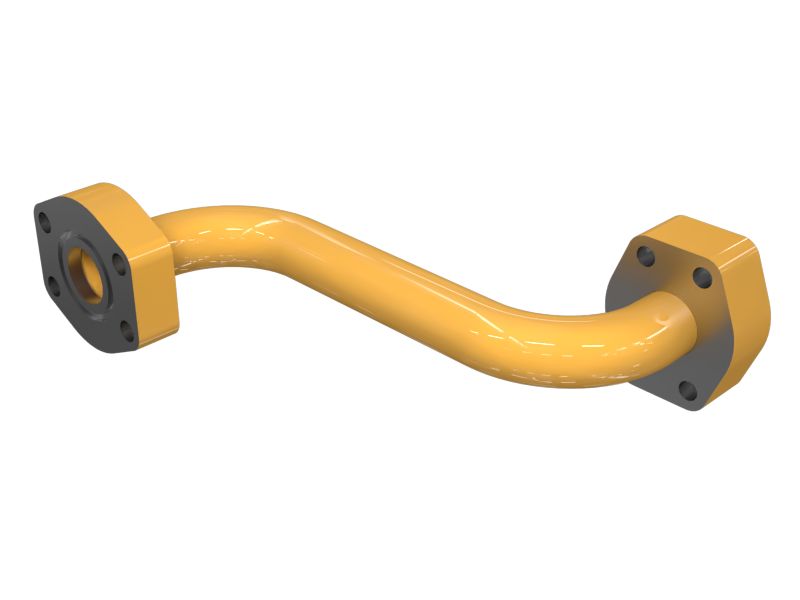 161-6608: Однокомпонентный патрубок с торцевыми фланцами 38,10 мм