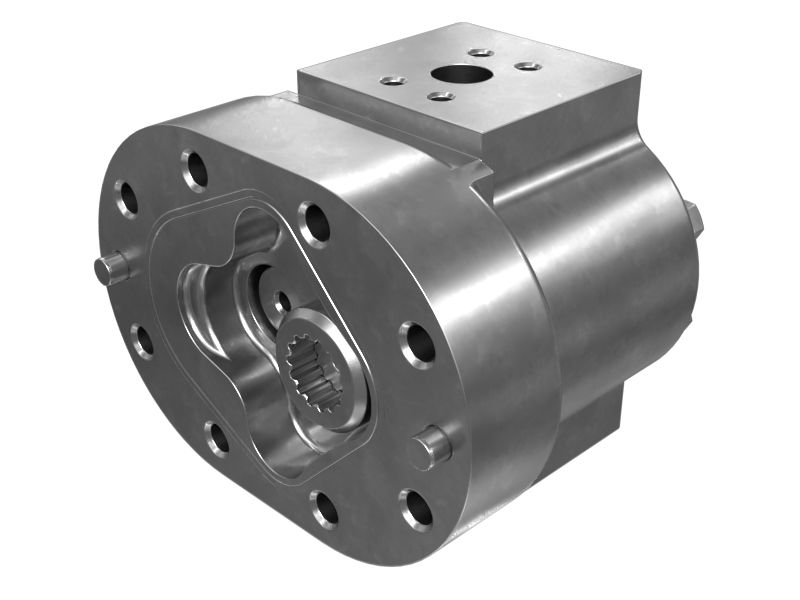 Задняя секция шестеренчатого насоса