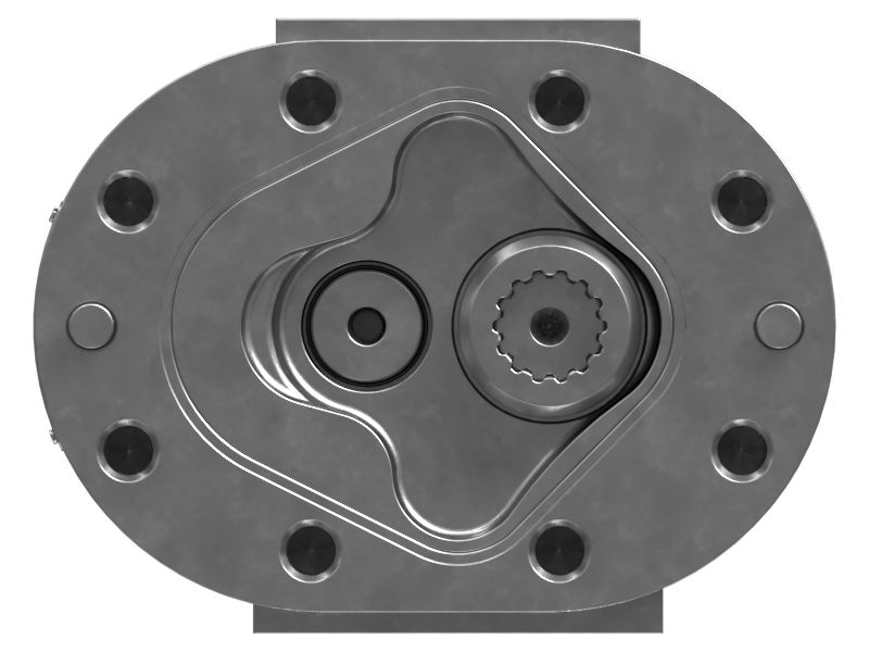 Задняя секция шестеренчатого насоса