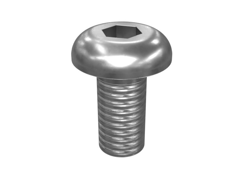 Стальной винт с полукруглой головкой длиной 9,52 мм