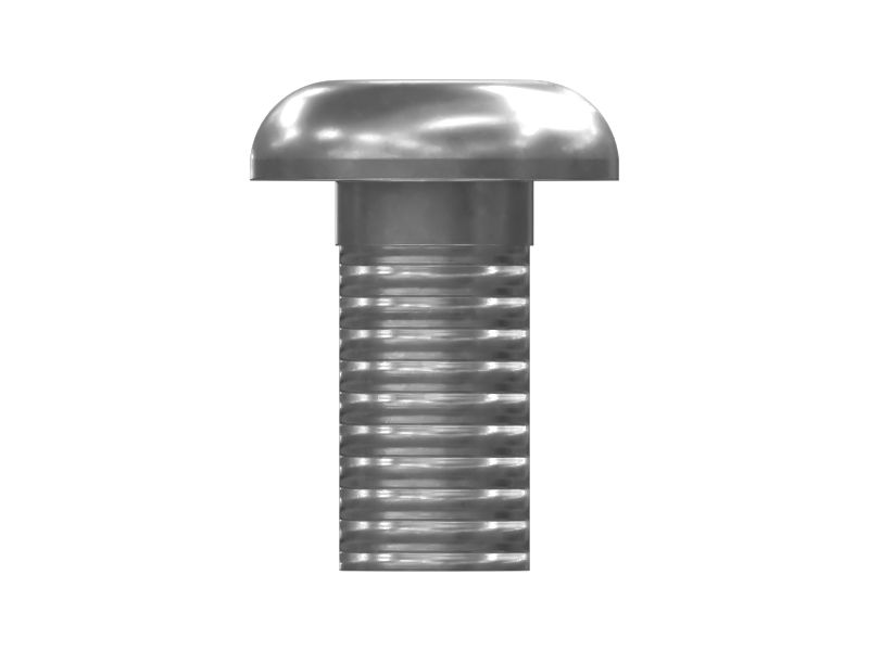 Стальной винт с полукруглой головкой длиной 9,52 мм