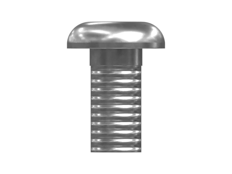 Стальной винт с полукруглой головкой длиной 9,52 мм