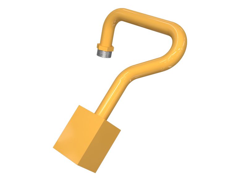 340-3077: 1 - 3/16 - 12 Трубка гидравлического шланга с резьбой