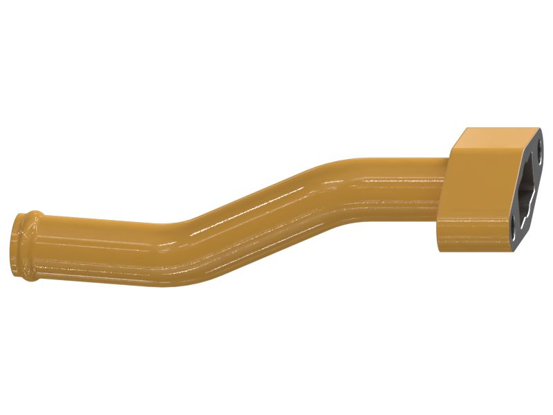 Масляная трубка для турбокомпрессора с фланцем с одной стороны 25,40 мм