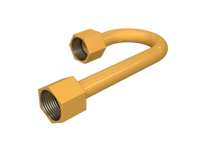 107-3202: Масляная трубка с несколькими изгибами с накидной гайкой 15,88 мм