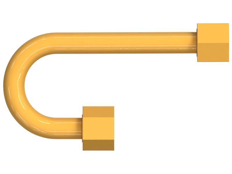 Масляная трубка с несколькими изгибами с накидной гайкой 15,88 мм