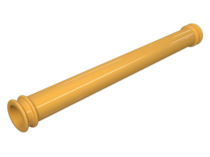 Торцевой патрубок с двумя канавками под уплотнительные кольца, 25,40 мм