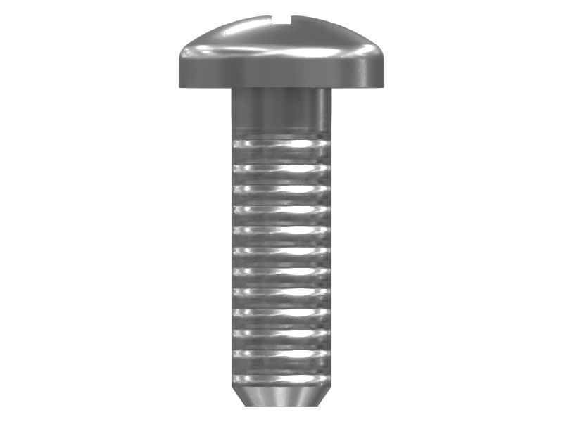 Стальной винт длиной 12,70 мм с полукруглой головкой