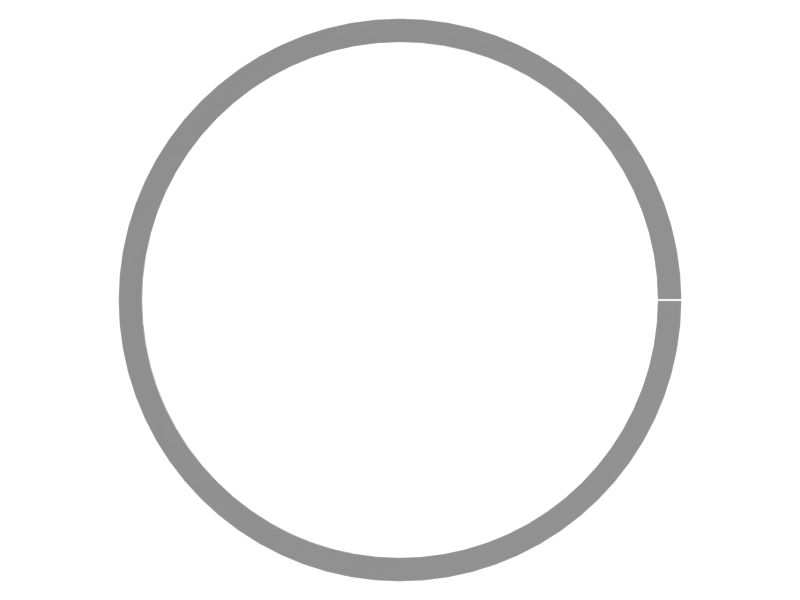 Металлическое разрезное уплотнительное кольцо с наружным диаметром 117,48 мм