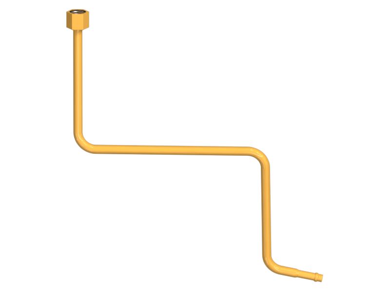 Топливный патрубок с несколькими изгибами в сборе