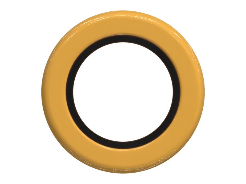 Торцевой патрубок с двумя канавками под уплотнительные кольца, 25,40 мм