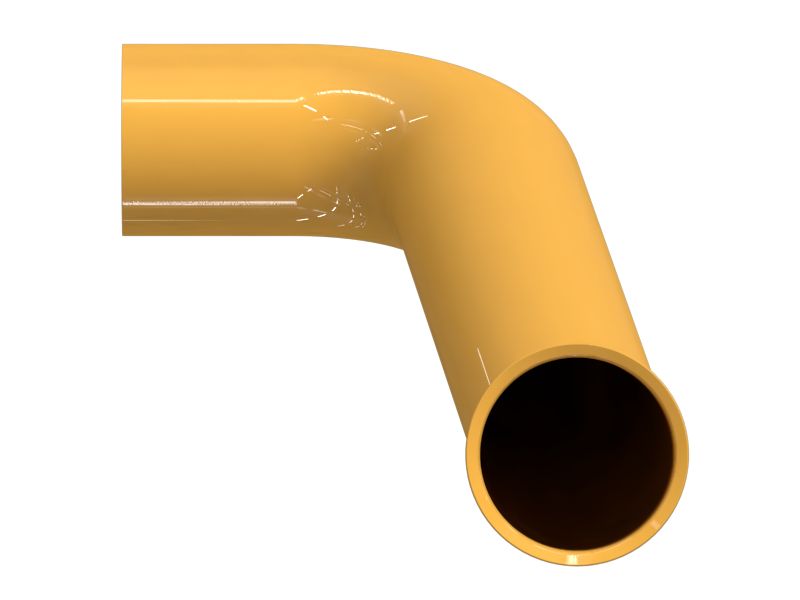 Выхлопная труба с несколькими изгибами диаметром 127,00 мм