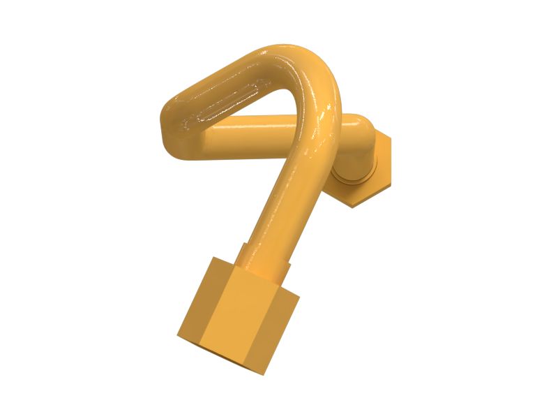 Одиночная раструбная трубка с несколькими изгибами диаметром 9,50 мм