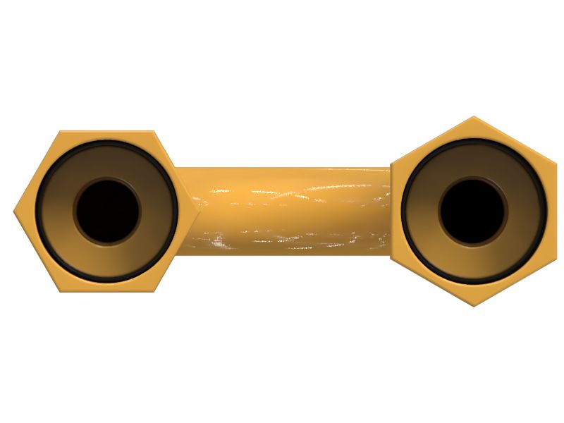 Масляная трубка с несколькими изгибами с накидной гайкой 15,88 мм