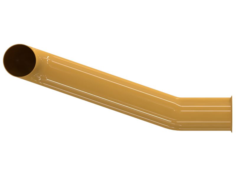 Выхлопная труба с несколькими изгибами диаметром 127,00 мм