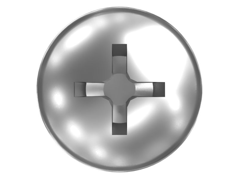 Стальной винт длиной 12,70 мм с полукруглой головкой