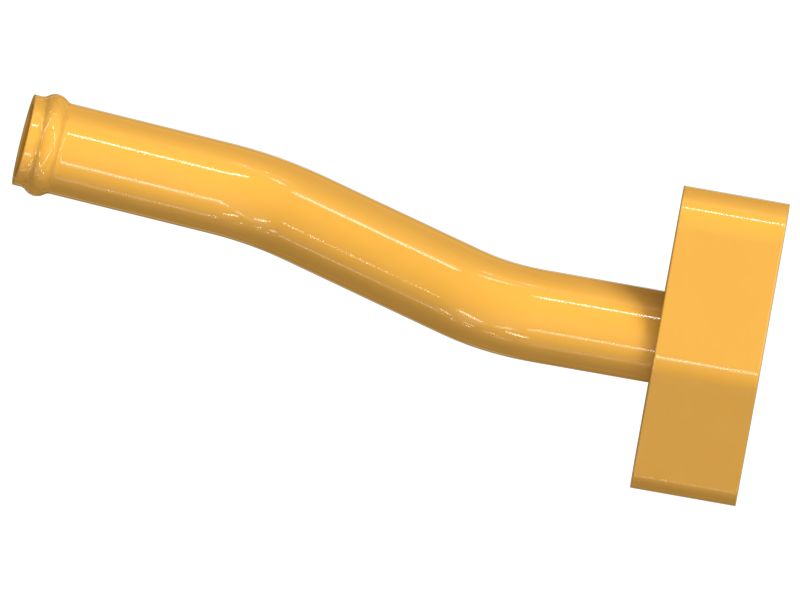 Масляная трубка для турбокомпрессора с фланцем с одной стороны 25,40 мм