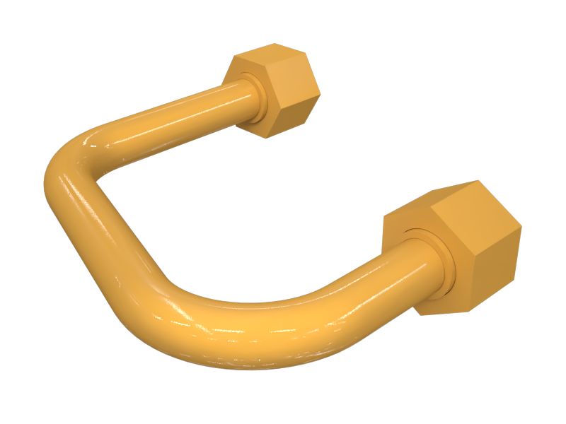 382-4399: Стальной патрубок топливопровода с наружным диаметром 19,05 мм