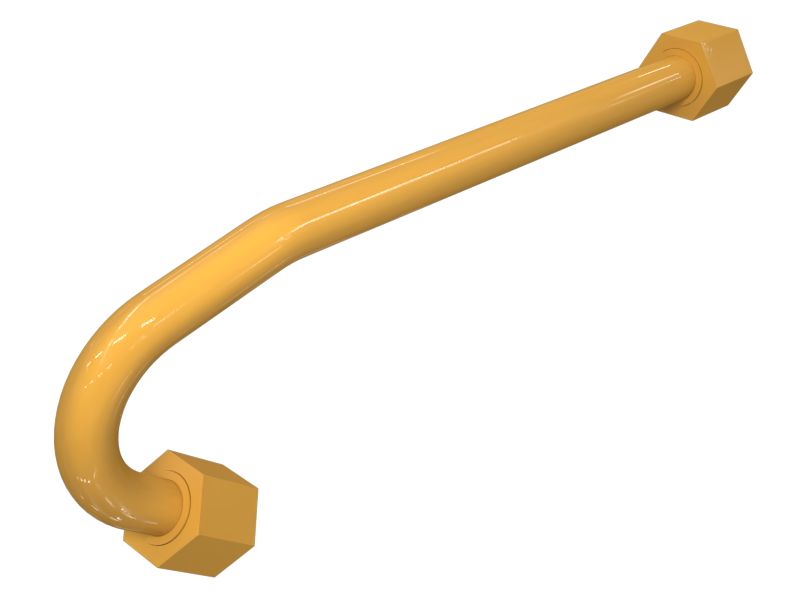 387-8666: Стальной патрубок трубопроводов переднего насоса 15,88 мм