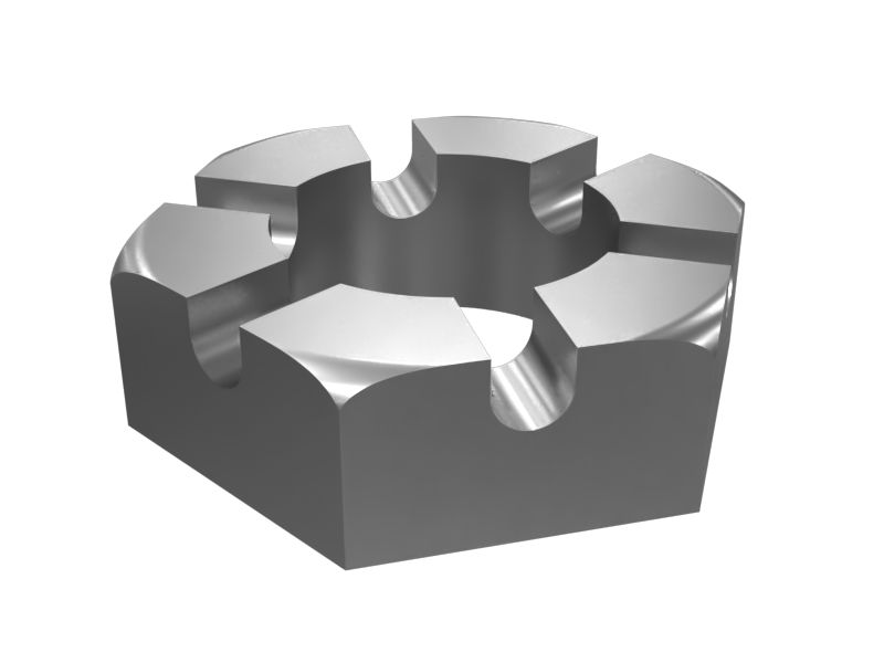 188-3286: Прорезная шестигранная гайка 1''-20