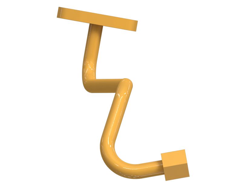 Наружный диаметр турботрубки с несколькими изгибами 12,70 мм