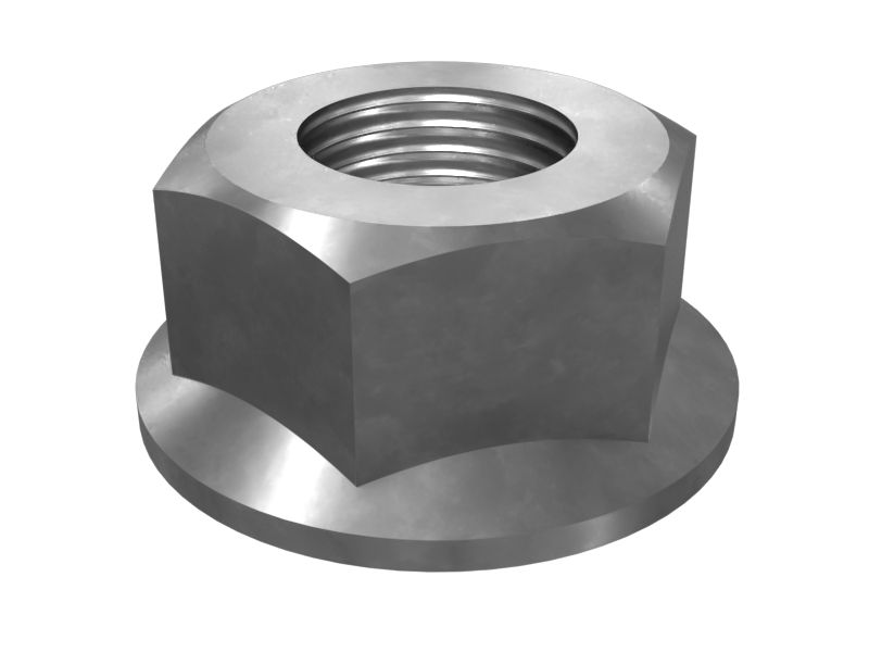 Шестигранная фланцевая гайка 3/8"-16