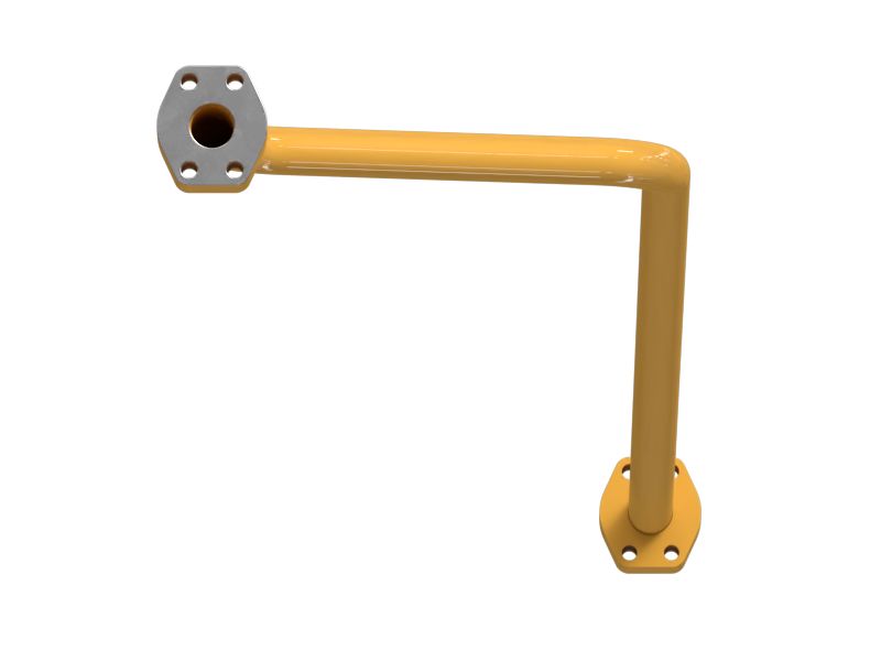 Жидкостный патрубок с несколькими изгибами на фланцевом конце 31,75 мм