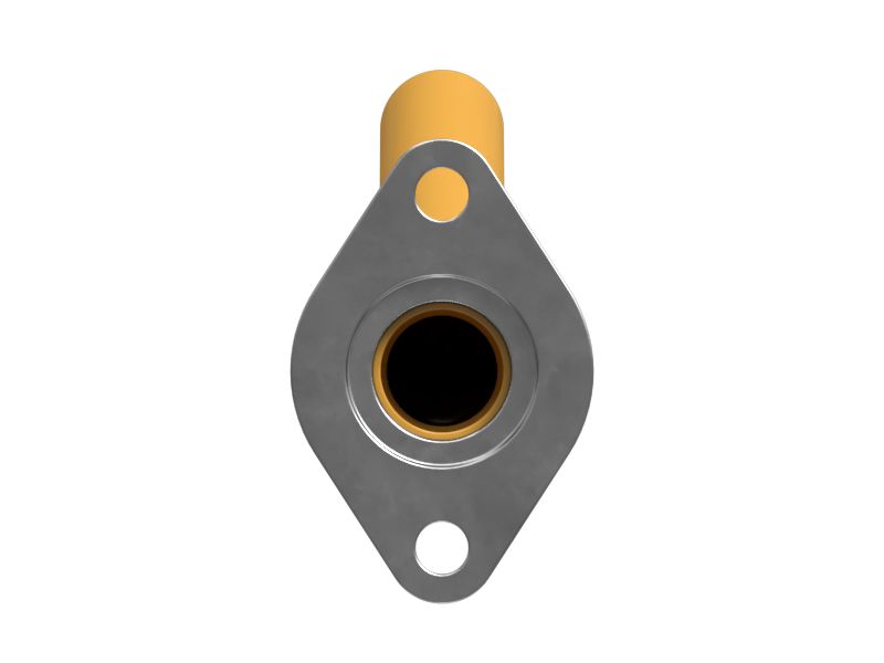 Патрубок с фланцем на одном конце, наружный диаметр 25,40 мм