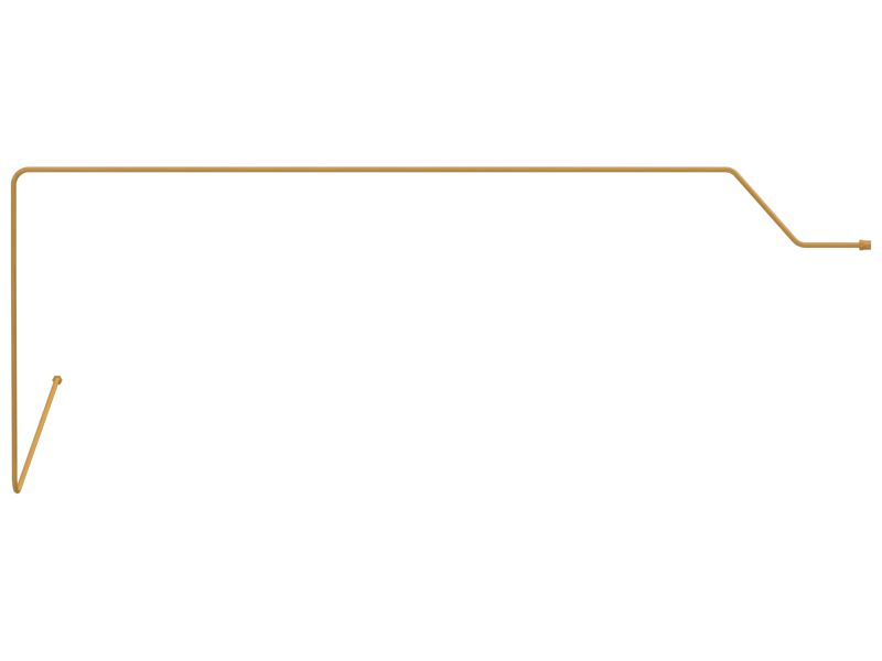 Воздушный патрубок с гайкой с двойной развальцовкой 6,35 мм