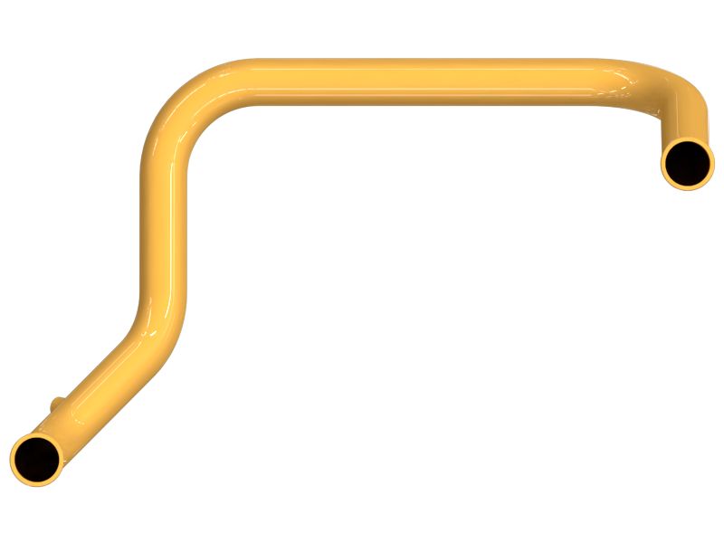 Трубка с несколькими изгибами для транспортировки жидкости диаметром 57,15 мм