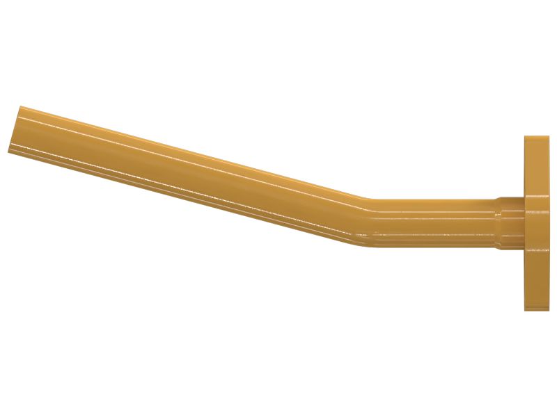 Патрубок с фланцем на одном конце, наружный диаметр 25,40 мм