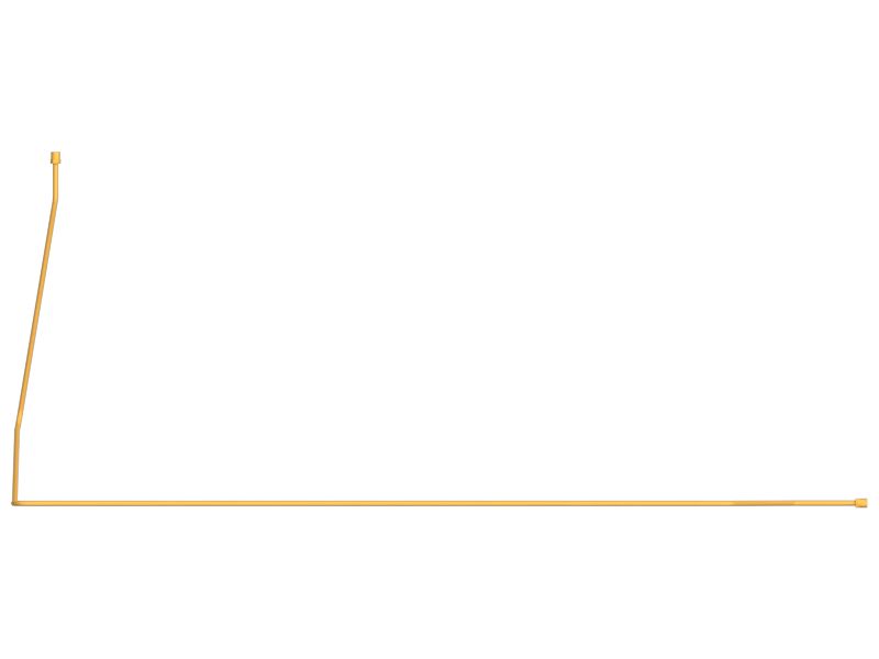 Воздушный патрубок с гайкой с двойной развальцовкой 6,35 мм