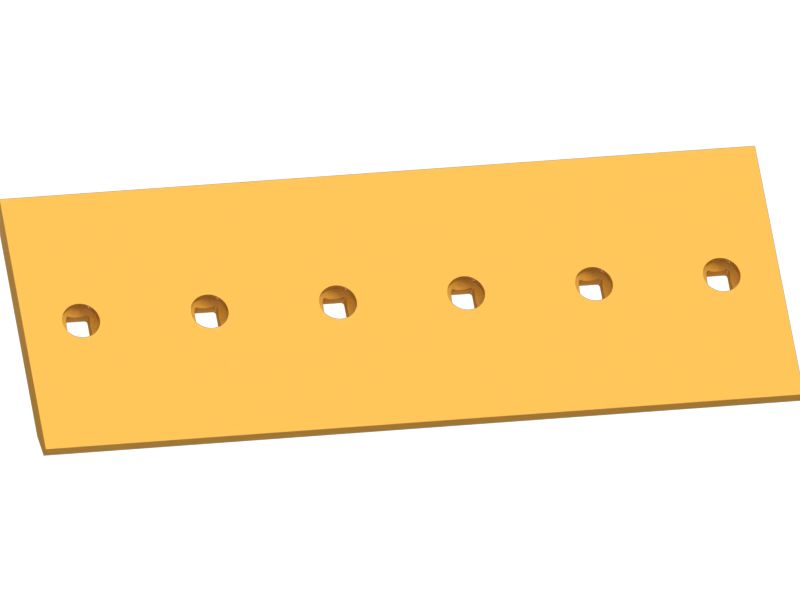 Режущая кромка стального профиля длиной 900 мм