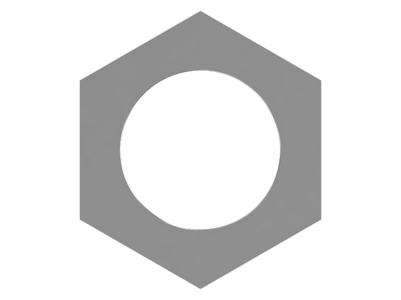 • Шестигранная гайка с диаметром 0,625 дюйма