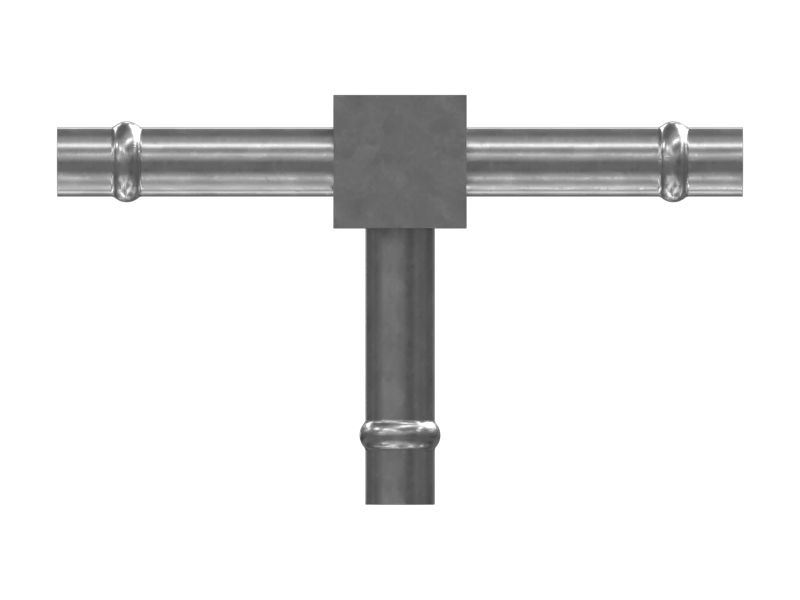 Переходной тройник, развальцовка для шланга