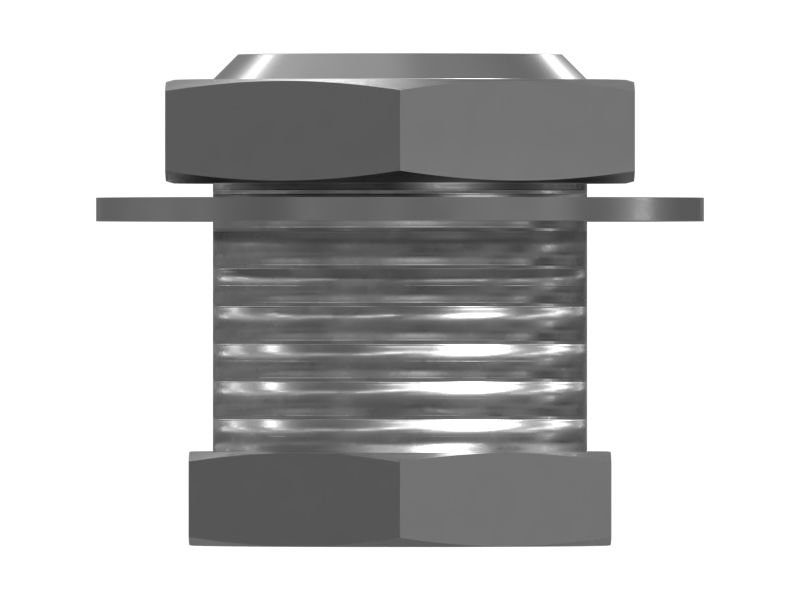 Переходник перегородки с шестигранной головкой 3/8-18 NPTF X 1-14
