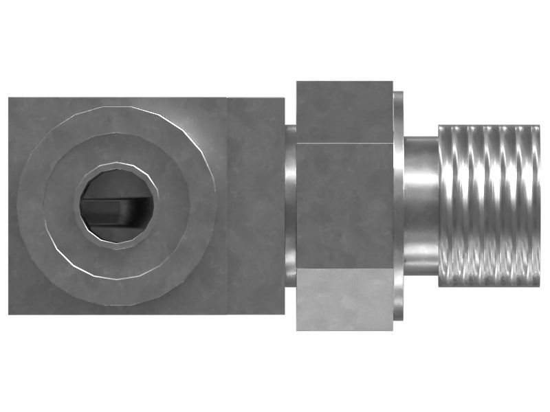 90- град. переходной коленчатый патрубок, резьба 9/16-18 х 11/16-16