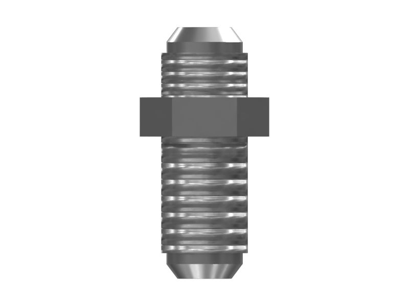Прямой развальцованный переходник переборки с шестигранной головкой