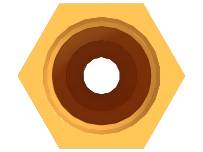 Прямой переходник с уплотнительным кольцом и шестигранной головкой 11/16-16 X 3/4-16