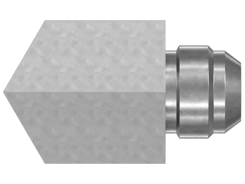 Переходной коленчатый патрубок 90° с шестигранной головкой и развальцовкой